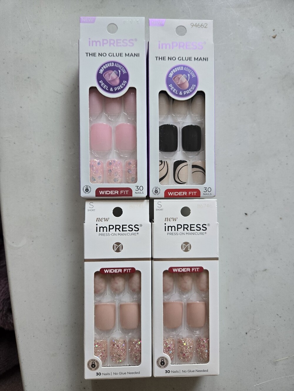 Kiss Nails Bundle Wide Fit Pink And Black